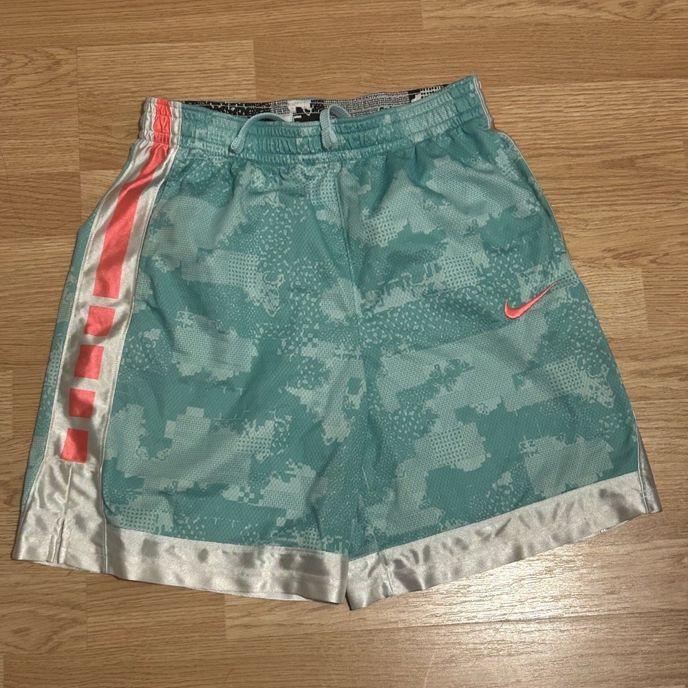 Nike Aqua and Coral Sports Shorts